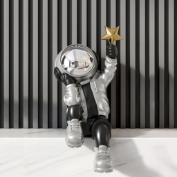 610mm Resin Astronaut Star Sculpture Figurine Ornament Art Decor Living Room Bedroom - thumbnail 3
