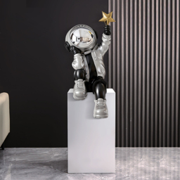 610mm Resin Astronaut Star Sculpture Figurine Ornament Art Decor Living Room Bedroom - thumbnail 5