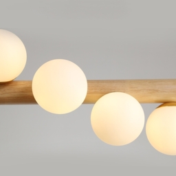 Linearc Modern Linear Pendant Light Glass Globe 7-Light Kitchen Island Light - thumbnail 9