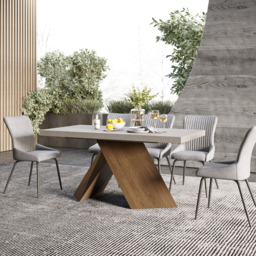 "63""-79"" Rectangle Dining Table Extendable Wood for 8 Person Farmhouse Style Gray Dining Room Table" - thumbnail 7