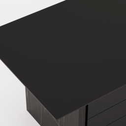 Modern Glossy Black Wooden Home Office Desk with Movable File Cabinet Office Furniture (1520mm) - thumbnail 5