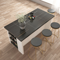 183 cm Kitchen Islands Black & White Modern with Storage Kitchen Cabinet - thumbnail 2