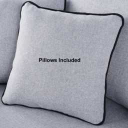 2200mm Modern Grey Cotton & Linen Upholstered 3-Seater Sofa for Living Room - thumbnail 9