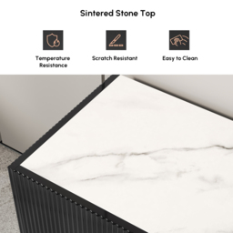 Grovyn 150 cm Sintered Stone Top Fluted TV Stand with Spacious Cabinets - thumbnail 6