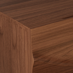 Lake Mid Century TV Stand with Wavy Design Walnut Storage Drawers for TVs Up to 190 cm - thumbnail 7