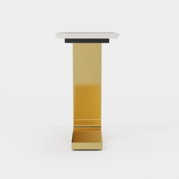 "Silexa 60"" Modern Console Table with White Sintered Stone Top" - thumbnail 9