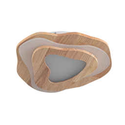 Nordic Oak Wood Flush Mount LED Irregular Shape Ceiling Light - thumbnail 8