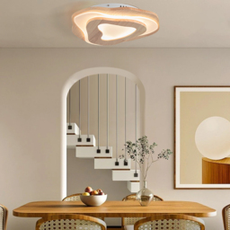 Nordic Oak Wood Flush Mount LED Irregular Shape Ceiling Light - thumbnail 2