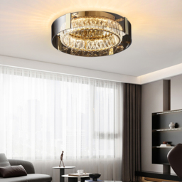 600mm Crystal Dimmable Ceiling Lights 3 Modes LED Flush Mount Light with Remote Control - thumbnail 4
