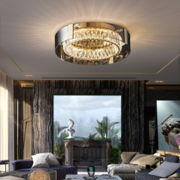 600mm Crystal Dimmable Ceiling Lights 3 Modes LED Flush Mount Light with Remote Control - thumbnail 8
