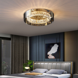 600mm Crystal Dimmable Ceiling Lights 3 Modes LED Flush Mount Light with Remote Control - thumbnail 9