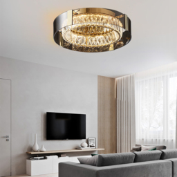 600mm Crystal Dimmable Ceiling Lights 3 Modes LED Flush Mount Light with Remote Control - thumbnail 6