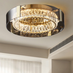 600mm Crystal Dimmable Ceiling Lights 3 Modes LED Flush Mount Light with Remote Control - thumbnail 2