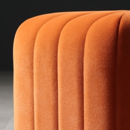Velvet Wide Hexagonal Pouf Ottoman - thumbnail 5