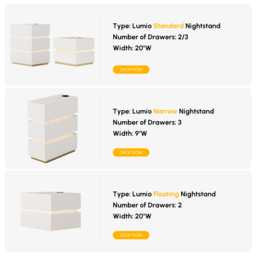 Smart LED Nightstand Wireless Charging Station Bedside Table with Light Modern White - thumbnail 8