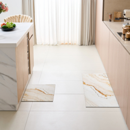 2 Pieces Modern Marble Washable Kitchen Runner Mats Non-slip absorbent Kitchen Mat Set - thumbnail 2
