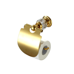Charles Luxury Wall Mounted Solid Brass Clear Crystal Bathroom Toilet Paper Holder - thumbnail 4
