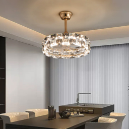 Homary Lamp with Fan - Living Room Ceiling Fan With LED Light - Modern Ceiling Fan Light - thumbnail 7