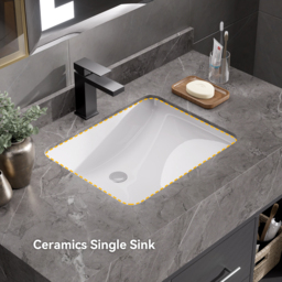 900mm Floating Bathroom Vanity with Sintered Stone Vessel Sink with 2 Drawers - thumbnail 4
