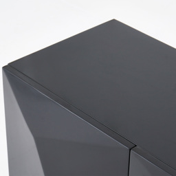 1800mm Modern Black Buffet Sideboard Kitchen Cabinet with 4 Doors Adjustable Shelves - thumbnail 9
