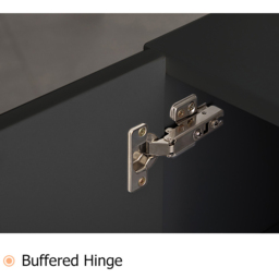 1800mm Modern Black Buffet Sideboard Kitchen Cabinet with 4 Doors Adjustable Shelves - thumbnail 6