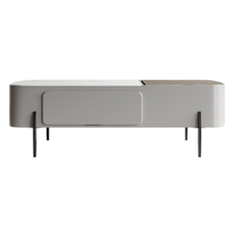 Galure Modern Light Grey Faux Marble Leather Lift Top Coffee Table with Storage - thumbnail 6