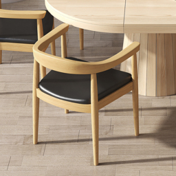"Extendable Dining Table Set 39""-55"" Japandi Dining Table & 4 Wood Dining Chairs" - thumbnail 6