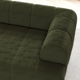 202 cm Boucle Sofa Modern 2 Seater White Couch with Cushion - thumbnail 8