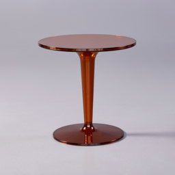Acrylic End Table Amber Modern Accent Table Clear Round Side Table - thumbnail 8
