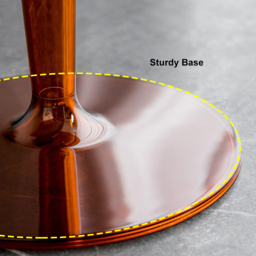 Acrylic End Table Amber Modern Accent Table Clear Round Side Table - thumbnail 7