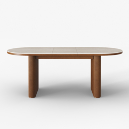 2007 mm - 2413 mm Oval Dining Table Extendable Butterfly Leaf Sintered Stone Top 6-10 Seater Matte Travertine - thumbnail 9