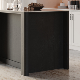 130 cm Kitchen Island Sintered Stone Top with Storage Black Modern - thumbnail 8