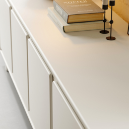 1830mm Modern White Rectangle Tall TV Stand with Storage for 1650 to 1900mm TV - thumbnail 6