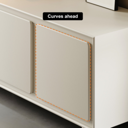 1830mm Modern White Rectangle Tall TV Stand with Storage for 1650 to 1900mm TV - thumbnail 8