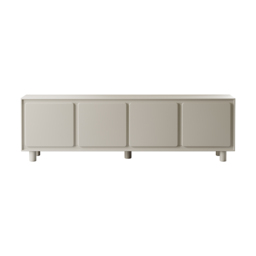 1830mm Modern White Rectangle Tall TV Stand with Storage for 1650 to 1900mm TV - thumbnail 7