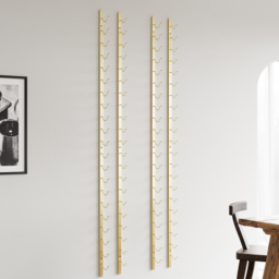 Modern Gold Wall Mounted Wine Bottle Rack 21-Bottle Metal Wine Rack - thumbnail 9