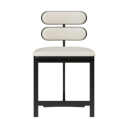 Dining Chairs Set of 4 Faux Leather Modern White Dining Room Chairs with Back Side - thumbnail 8