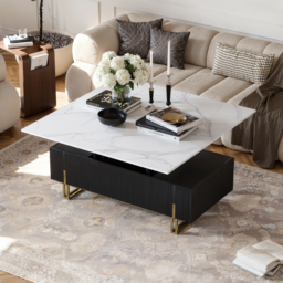 Grovyn 120 cm Fluted Lift-Top Coffee Table with 2 Drawers - thumbnail 6
