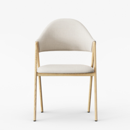 Set of 2 Linen Dining Chair Upholstered Curved Back Modern Dining Room Chairs - thumbnail 9
