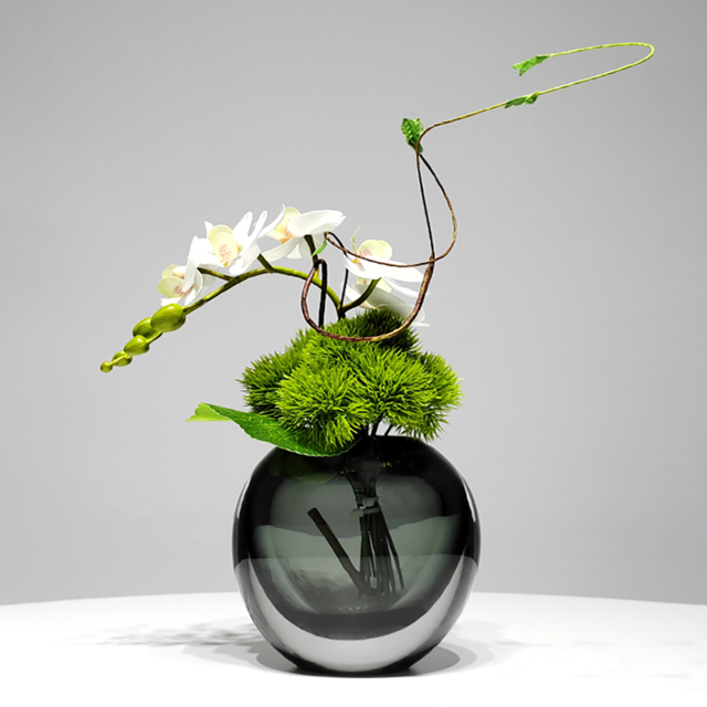 White Artificial Flower Arrangement in Vase Dining Table Centerpiece  Fake Flower Decor - image 1