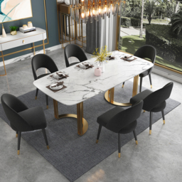Set of 2 Velvet Dining Chair Upholstered Modern Black Dining Room Chairs - thumbnail 2