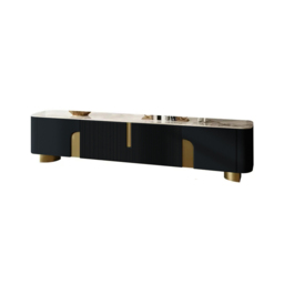 Artus Modern Beige TV Stand Stone Top 4 Doors with Storage Media Console TV up to 2159mm - thumbnail 8