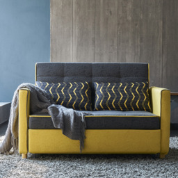 Twin to Full Size Cotton & Linen daybed with Trundle Pull Out Sleeper Sofa Bed - thumbnail 4