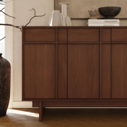 "60"" Mid Century Modern Sideboard Wooden Buffet with Storage" - thumbnail 7