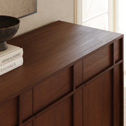 "60"" Mid Century Modern Sideboard Wooden Buffet with Storage" - thumbnail 9