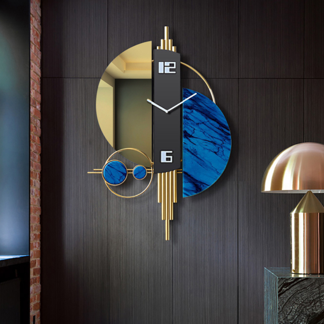 Unique Creative Geometric Oversized Wall Clock 3D Iron Home Decor - image 1