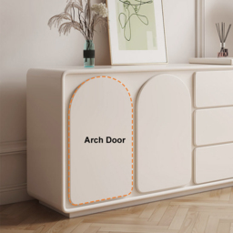 Retractable Modern White Dressing Table Dressing Table with Doors & Drawers Beauty Station for Bedroom - thumbnail 9