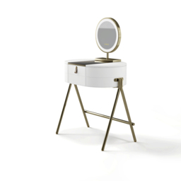 Leather Glass Mini Saddle Dressing Table Set with Top and Jewellery Organiser - thumbnail 9