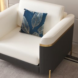 3 PCS Vertex Sofa Set with Chair Modern Beige Living Room Sofa Set with Cushion - thumbnail 9