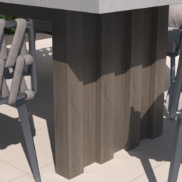 11 Pieces Gray Aluminum Outdoor Patio Dining Set with Extendable Table and Woven Armchai - thumbnail 5